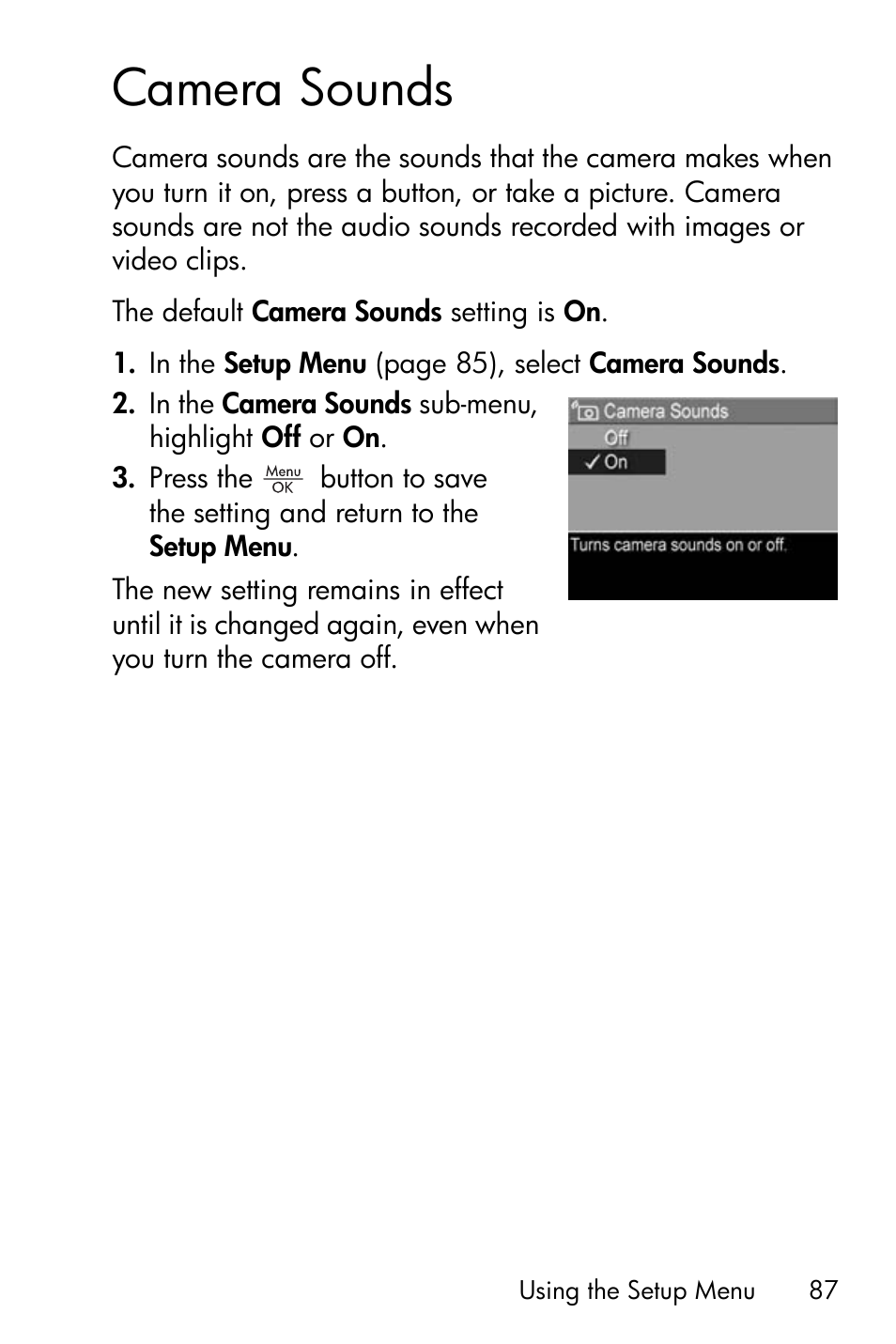 Camera sounds | HP M417/M517 User Manual | Page 87 / 177