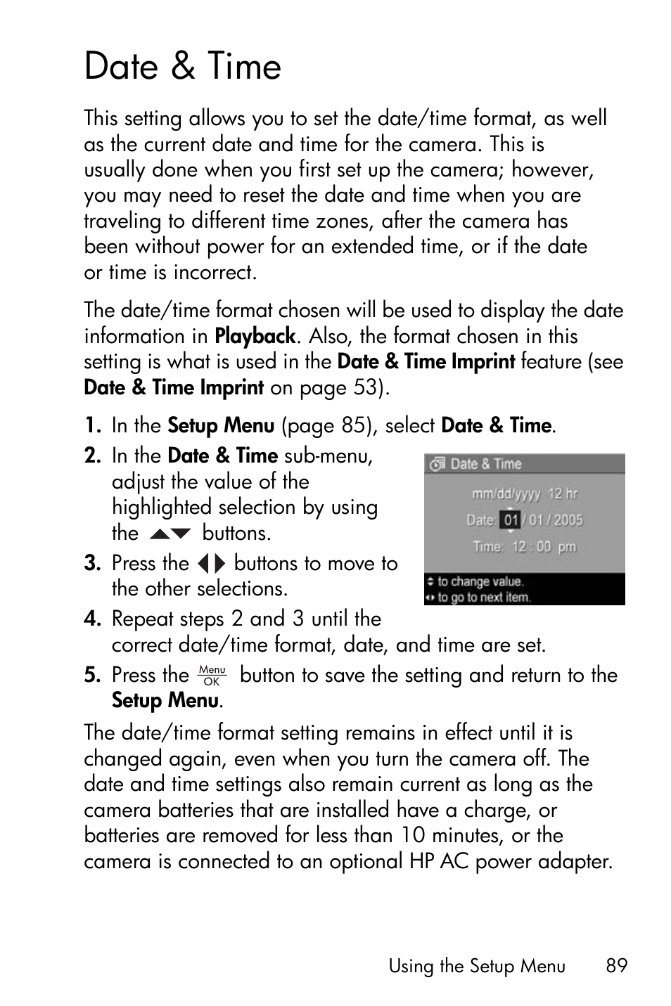 Date & time | HP M417/M517 User Manual | Page 89 / 177