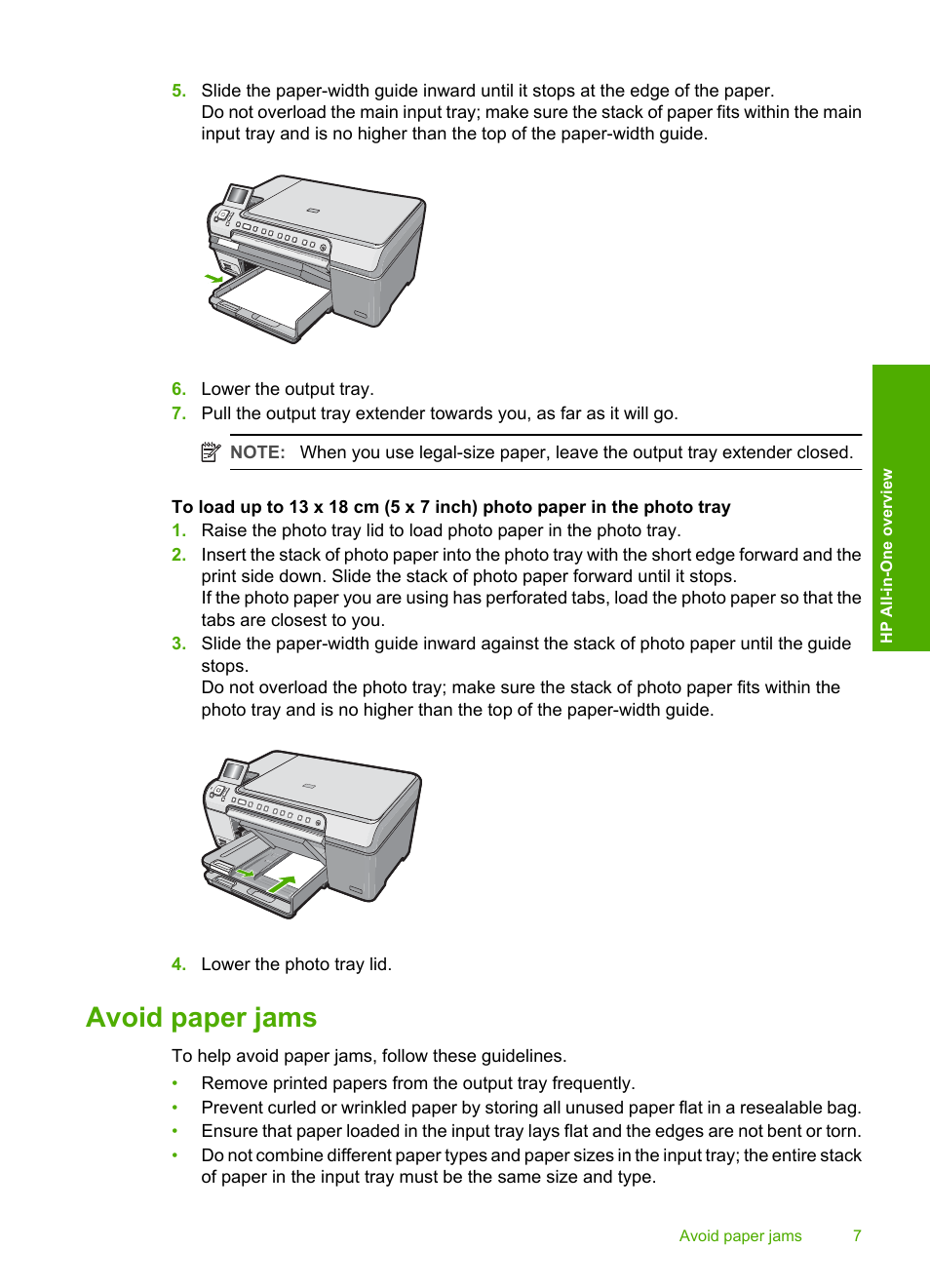 Avoid paper jams | HP C5200 User Manual | Page 9 / 31