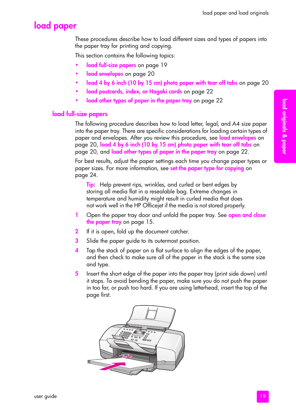 Load paper, Load full-size papers | HP 4200 series User Manual | Page 29 / 166