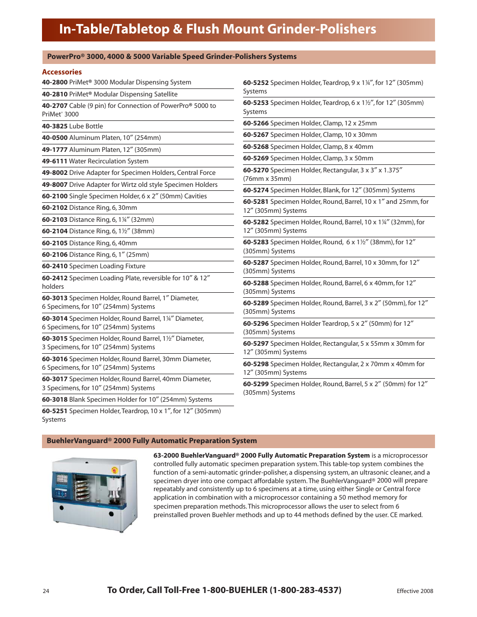 In-table/tabletop & flush mount grinder-polishers | HP 39-1572 User Manual | Page 8 / 10