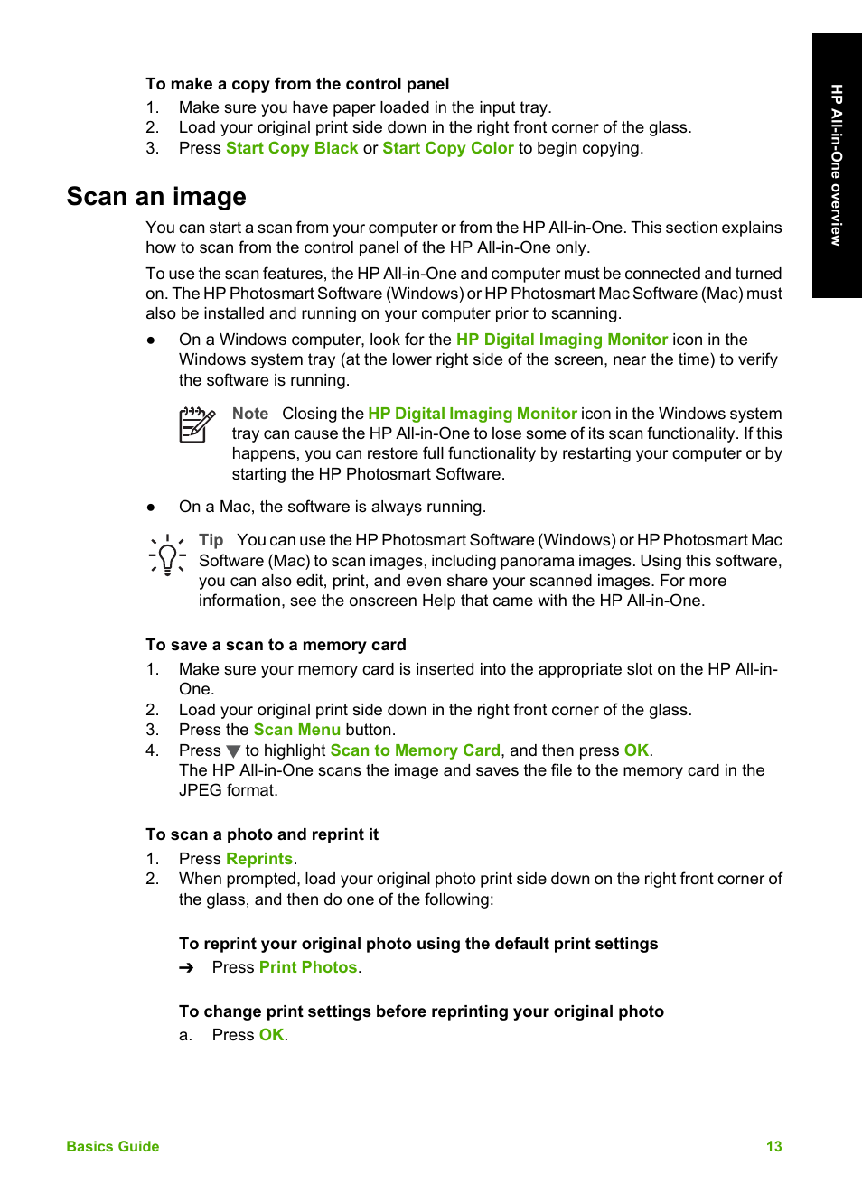 Scan an image | HP C5100 User Manual | Page 16 / 45