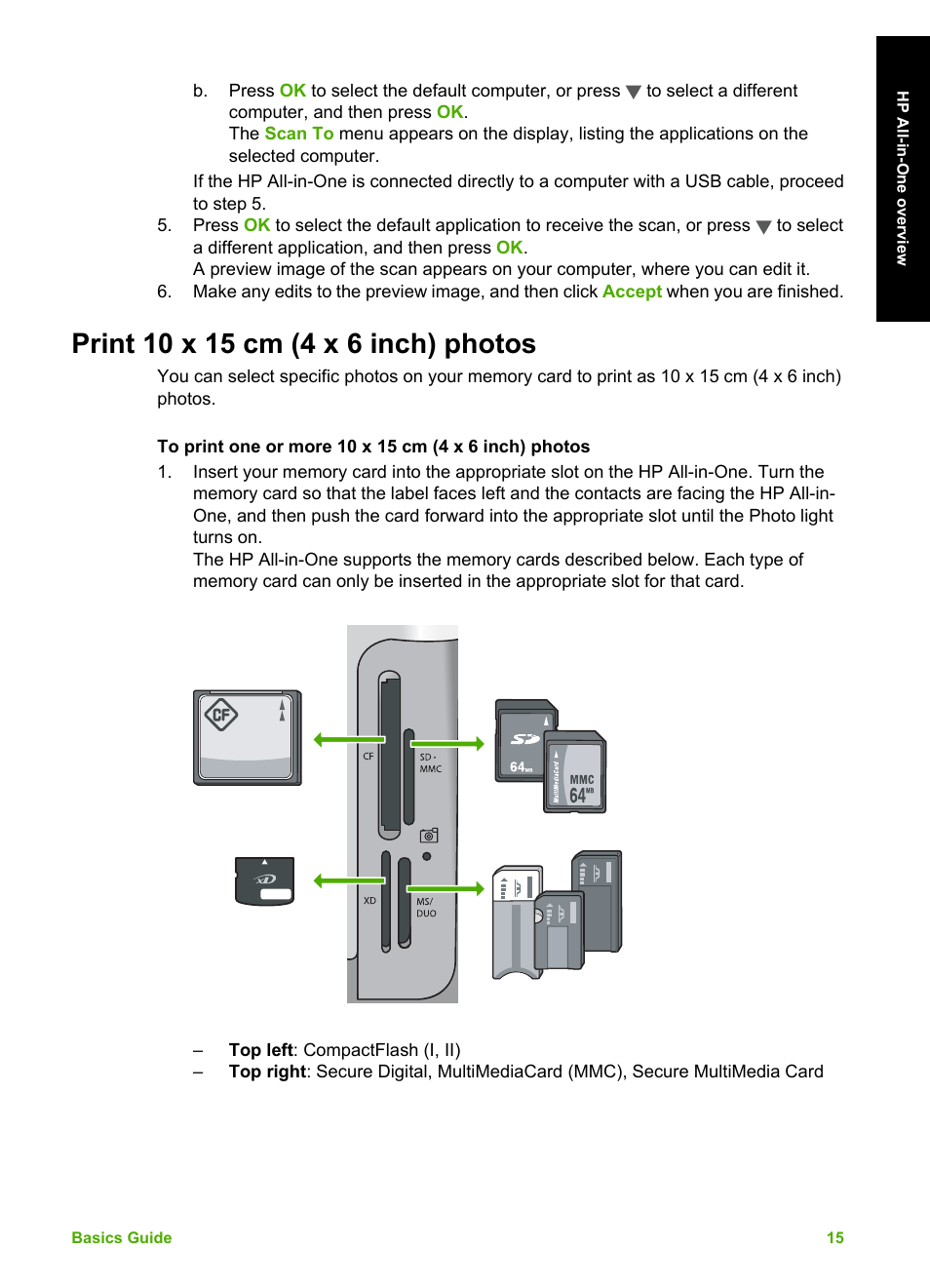 Print 10 x 15 cm (4 x 6 inch) photos | HP C5100 User Manual | Page 18 / 45