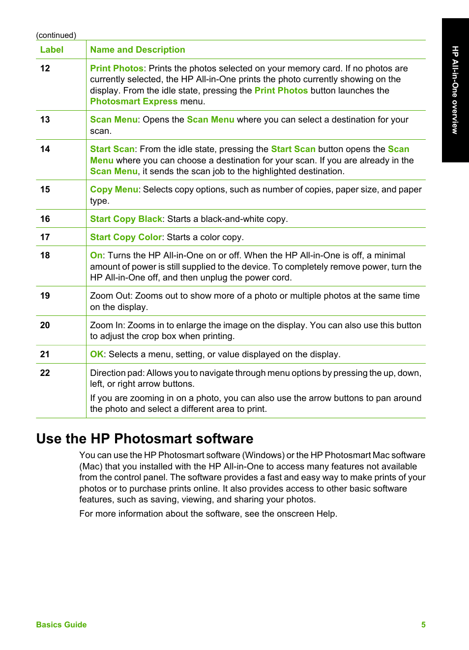 Use the hp photosmart software | HP C5100 User Manual | Page 8 / 45