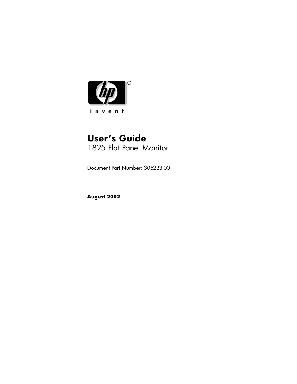 HP 1825 User Manual | 32 pages