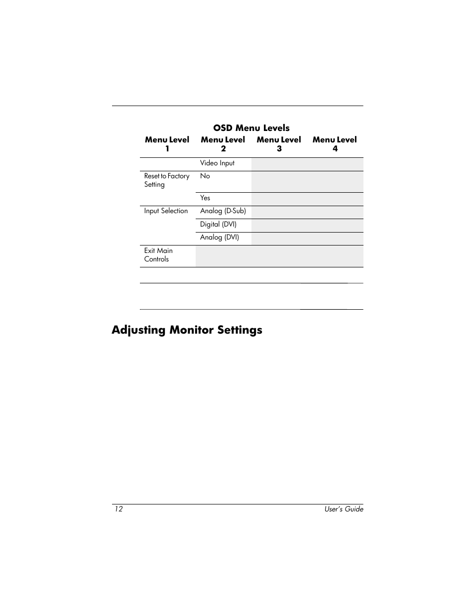 Adjusting monitor settings | HP 1825 User Manual | Page 14 / 32