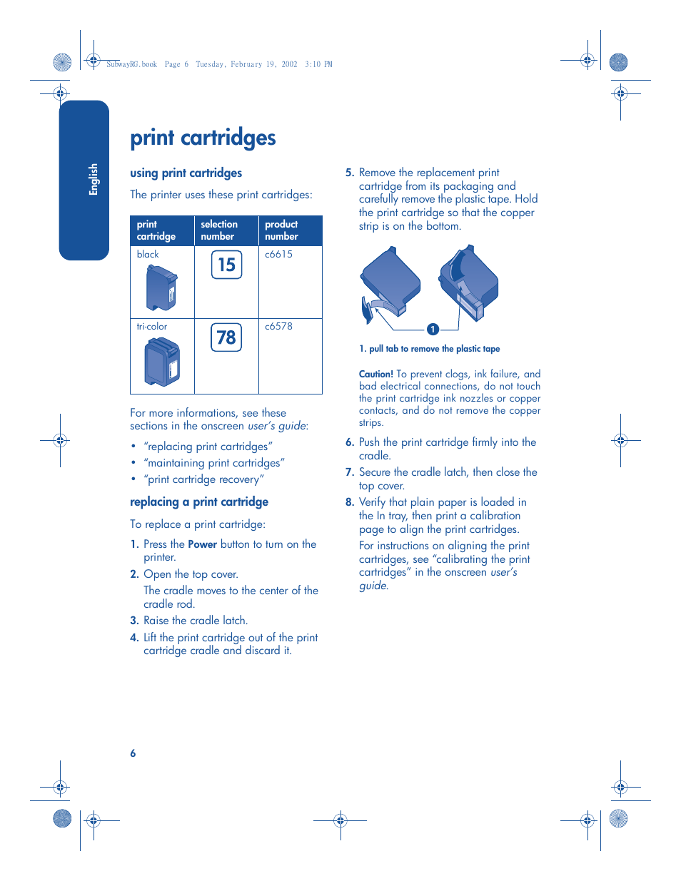 Print cartridges | HP 3820 User Manual | Page 10 / 24