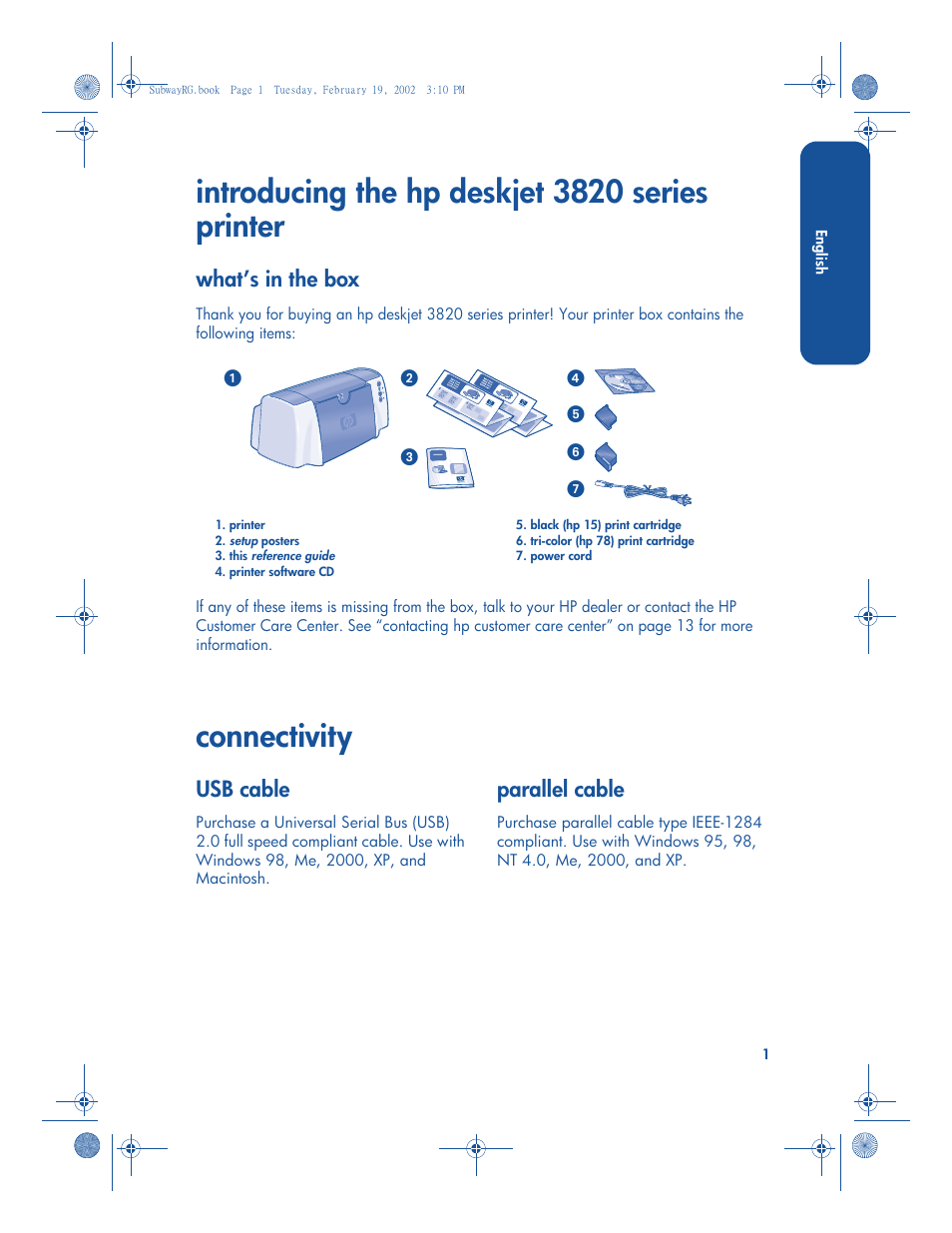 Introducing the hp deskjet 3820 series printer, Connectivity | HP 3820 User Manual | Page 5 / 24