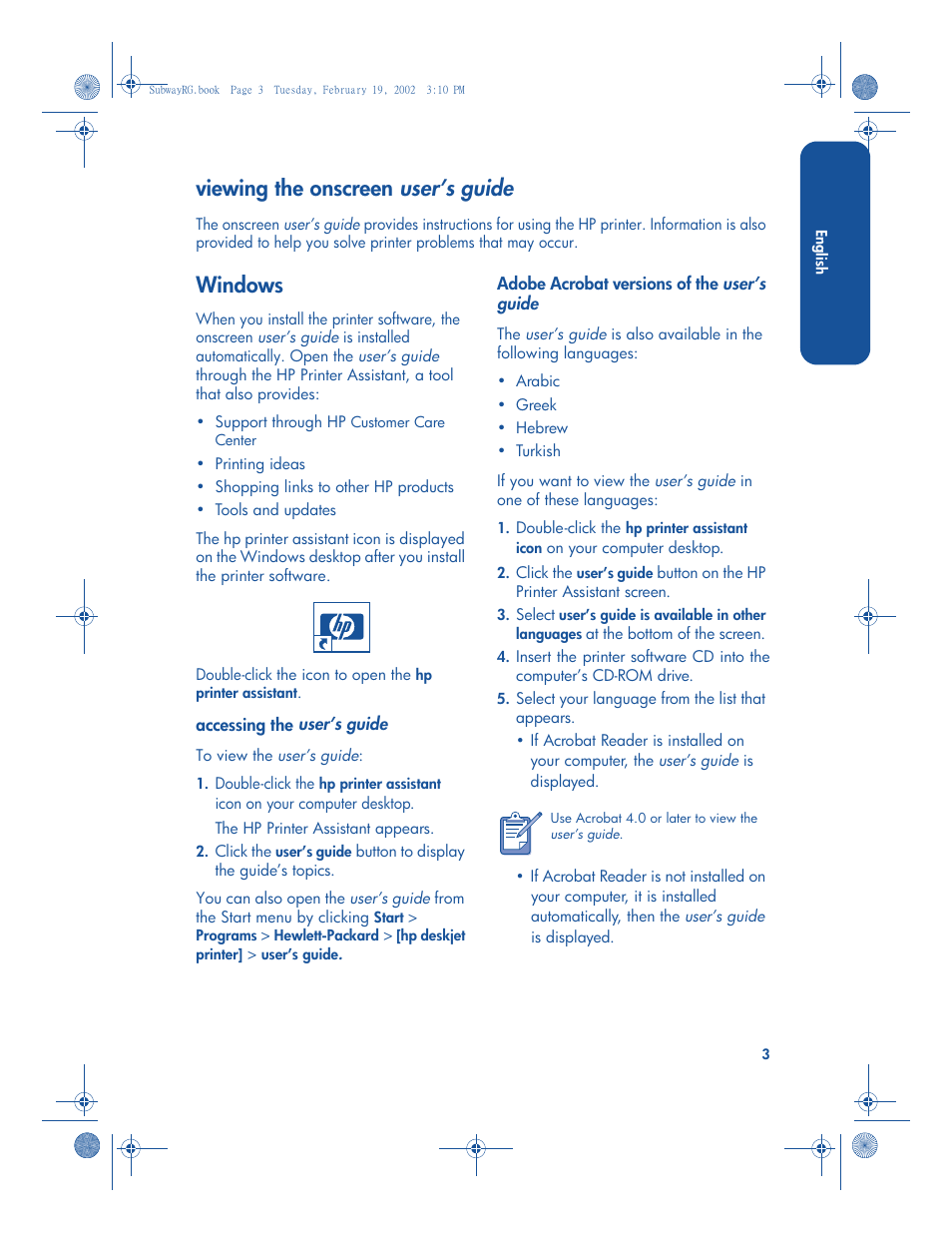 Viewing the onscreen user’s guide, Windows | HP 3820 User Manual | Page 7 / 24