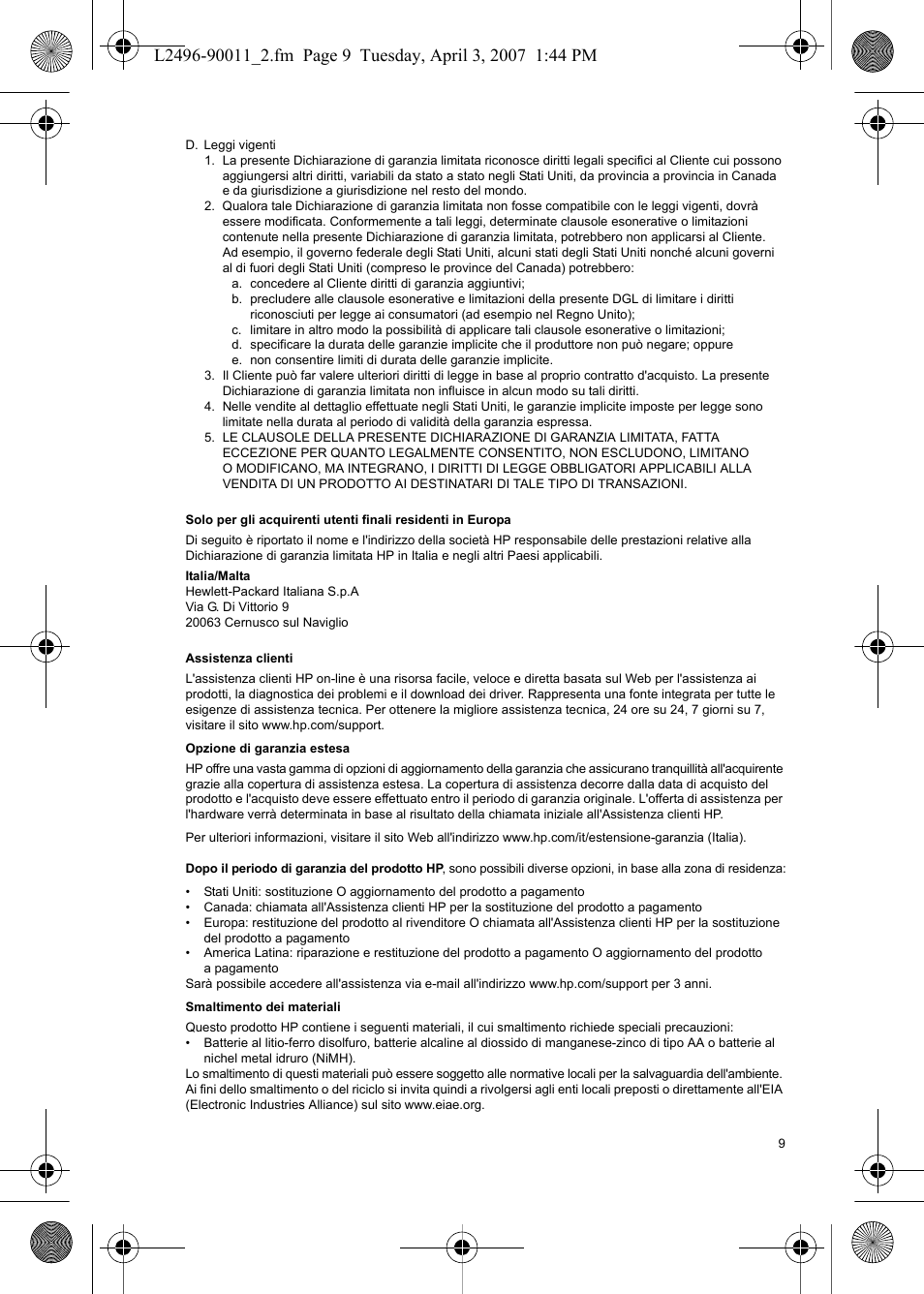 HP PhotoSmart E-Series User Manual | Page 11 / 76