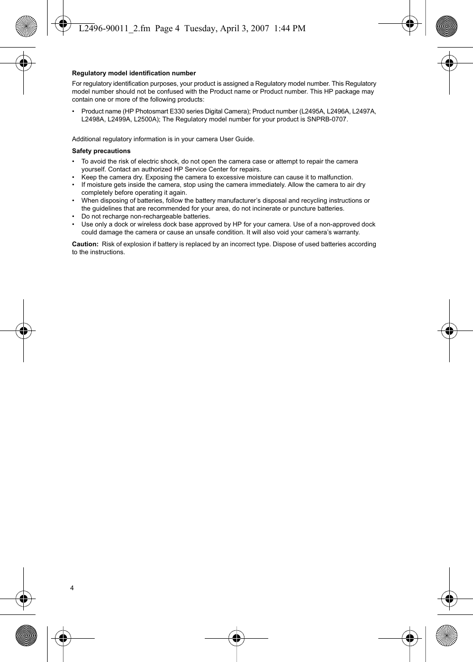 HP PhotoSmart E-Series User Manual | Page 6 / 76