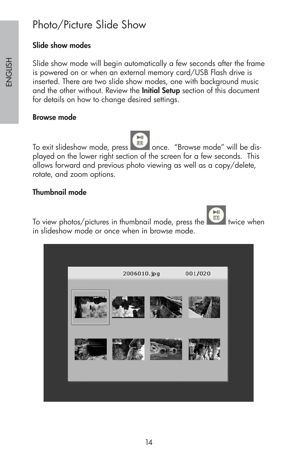Photo/picture slide show | HP DF800 User Manual | Page 16 / 86