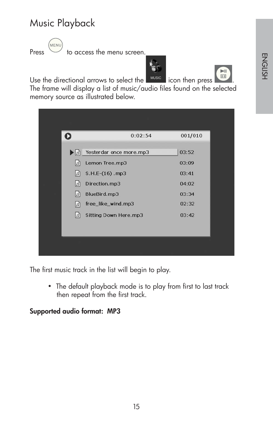 Music playback | HP DF800 User Manual | Page 17 / 86
