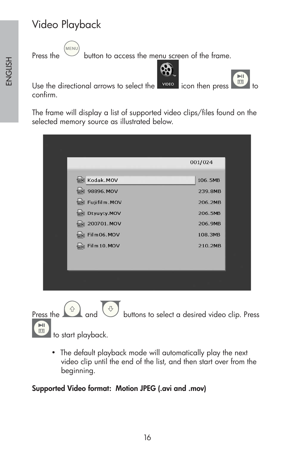 Video playback | HP DF800 User Manual | Page 18 / 86