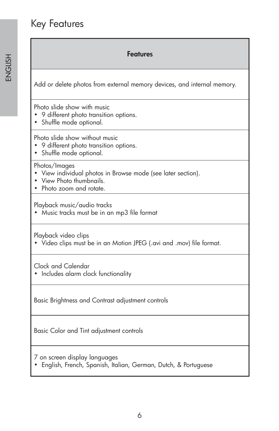 Key features | HP DF800 User Manual | Page 8 / 86