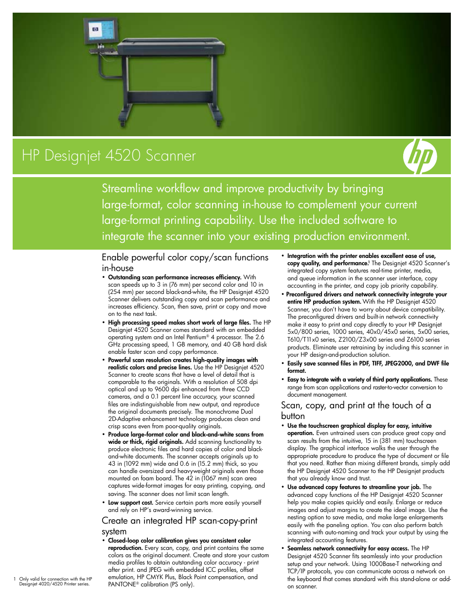 HP SCANNER 4520 User Manual | 4 pages