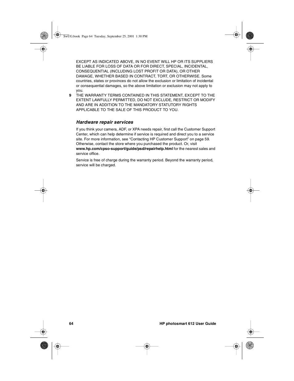 HP Photosmart 612 User Manual | Page 72 / 84