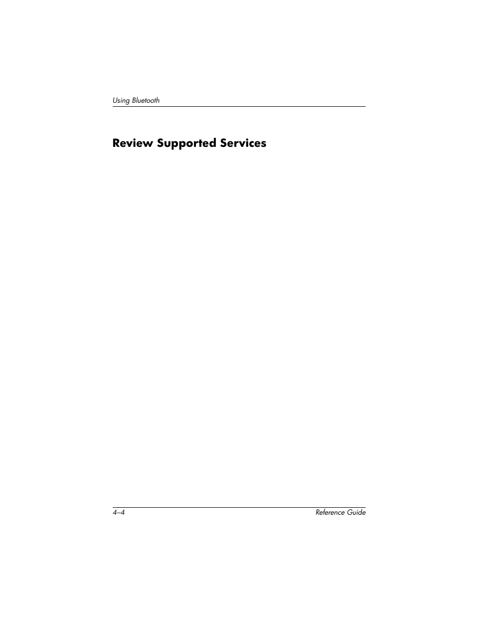Review supported services, Review supported services –4 | HP h5400 User Manual | Page 108 / 273