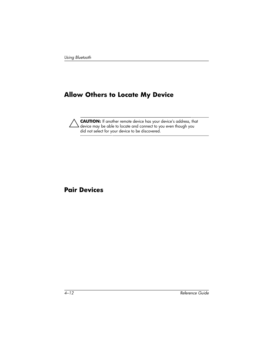 Allow others to locate my device, Pair devices | HP h5400 User Manual | Page 116 / 273