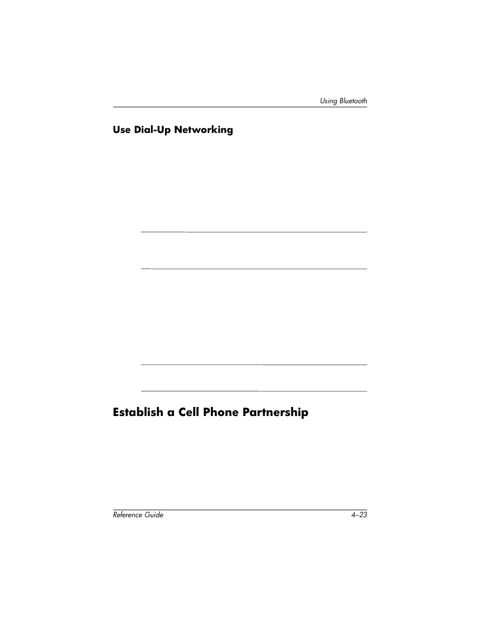 Establish a cell phone partnership, Establish a cell phone partnership –23 | HP h5400 User Manual | Page 127 / 273