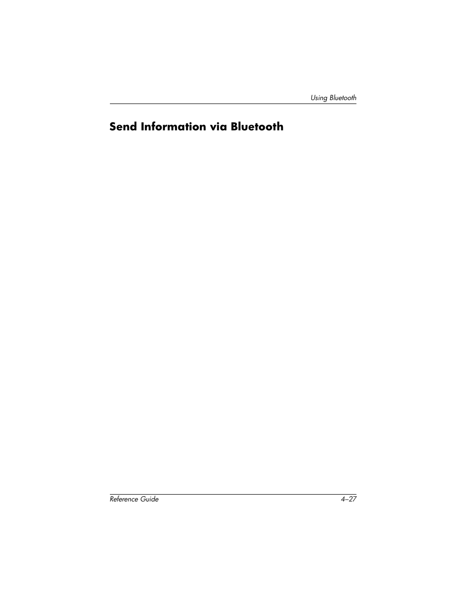 Send information via bluetooth, Send information via bluetooth –27 | HP h5400 User Manual | Page 131 / 273