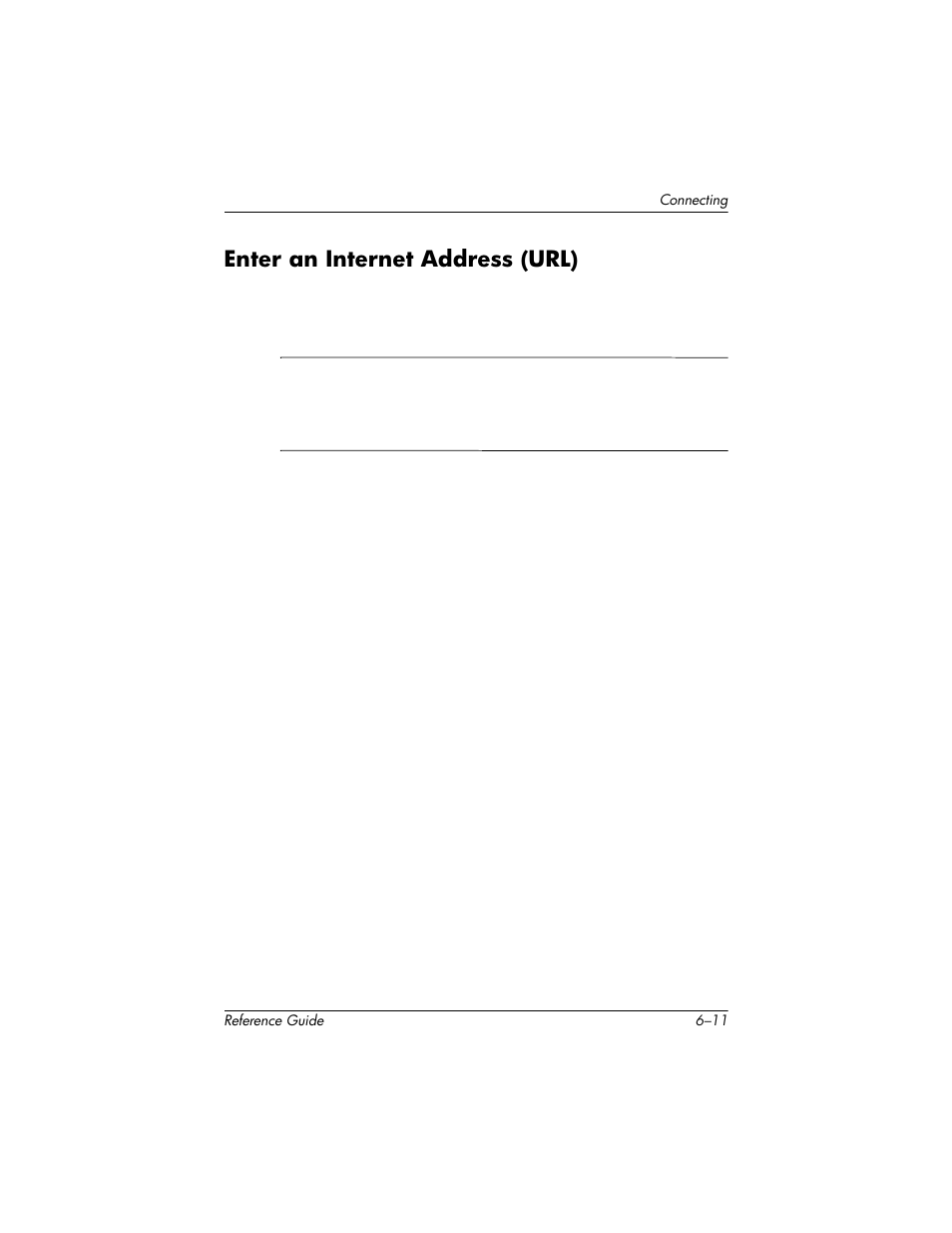 Enter an internet address (url), Enter an internet address (url) –11 | HP h5400 User Manual | Page 173 / 273