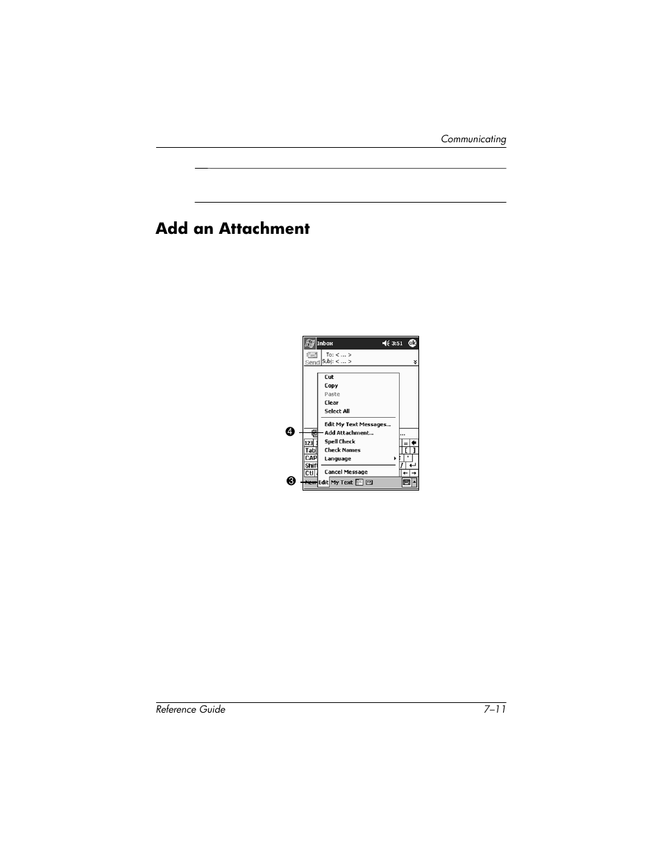 Add an attachment, Add an attachment –11 | HP h5400 User Manual | Page 185 / 273
