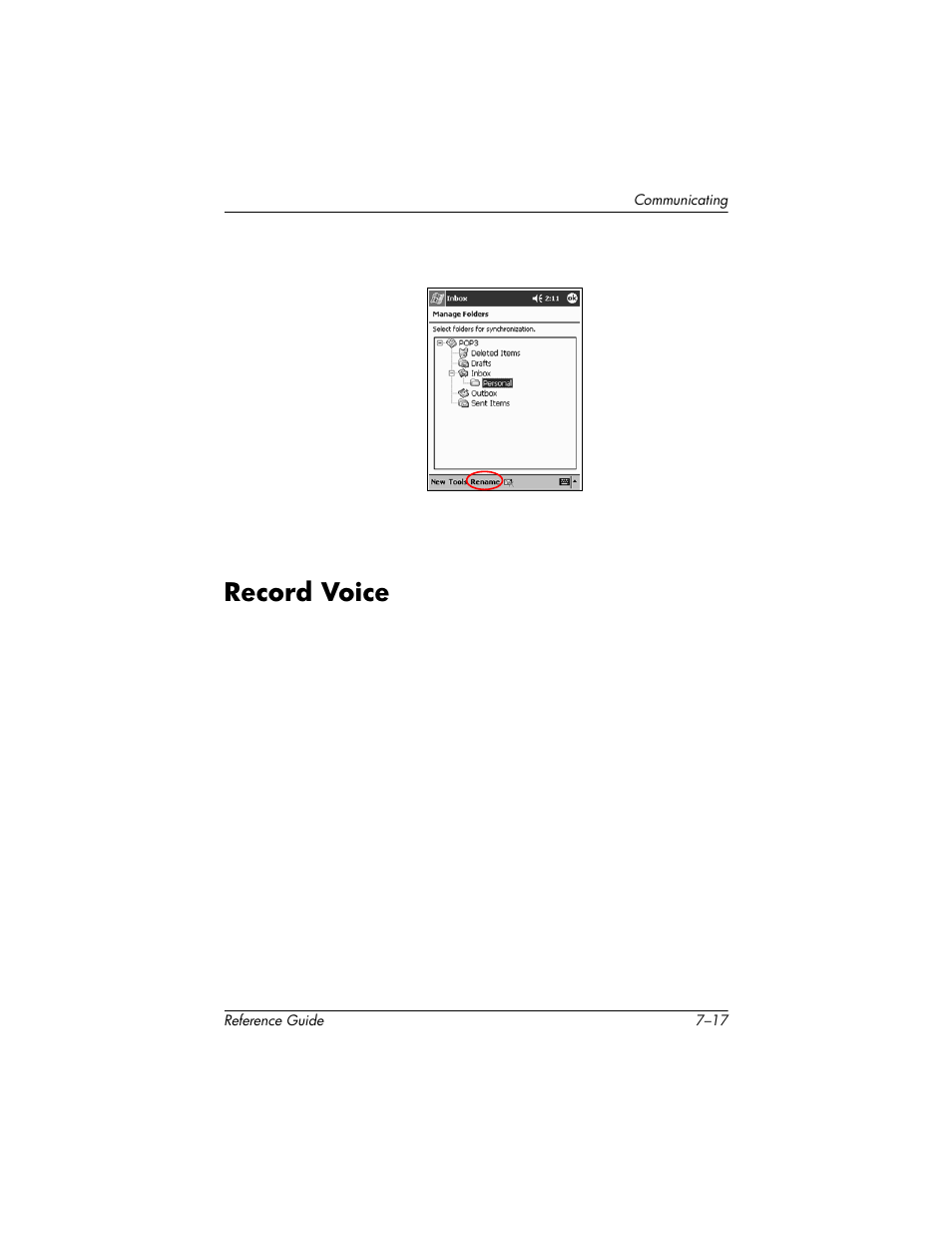 Record voice, Record voice –17, Record messages with the microphone | HP h5400 User Manual | Page 191 / 273