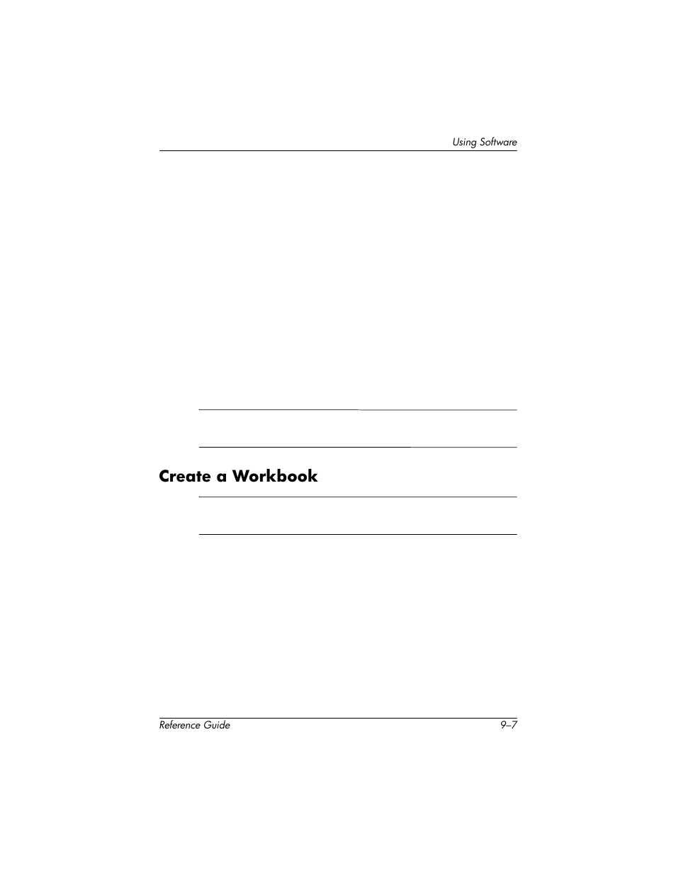 Create a workbook, Create a workbook –7 | HP h5400 User Manual | Page 217 / 273