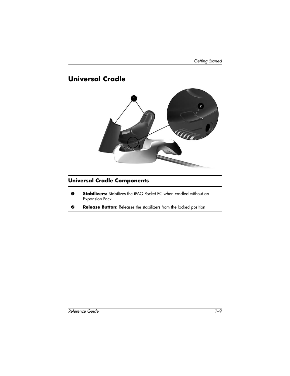 Universal cradle, Universal cradle –9 | HP h5400 User Manual | Page 23 / 273
