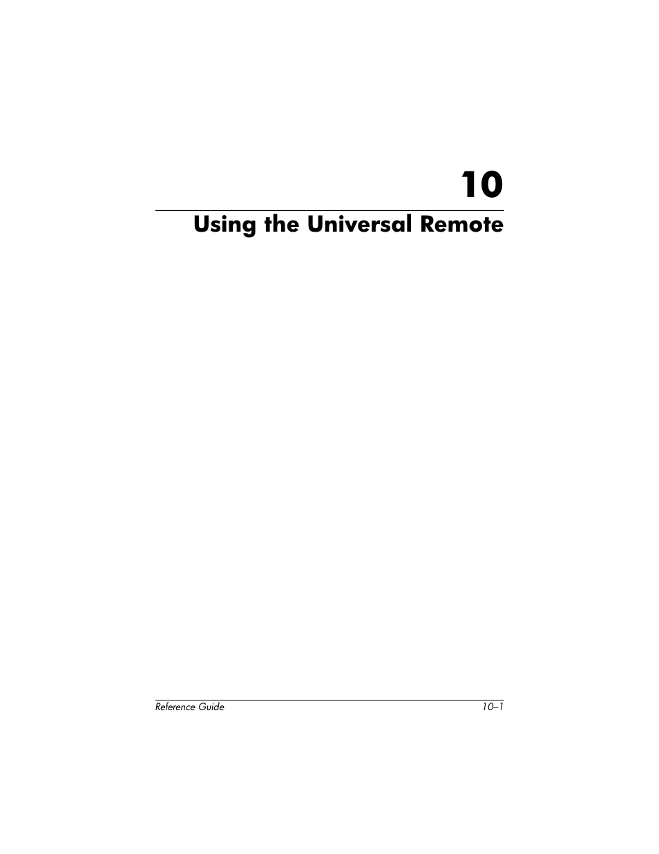 Using the universal remote, 10 using the universal remote | HP h5400 User Manual | Page 237 / 273
