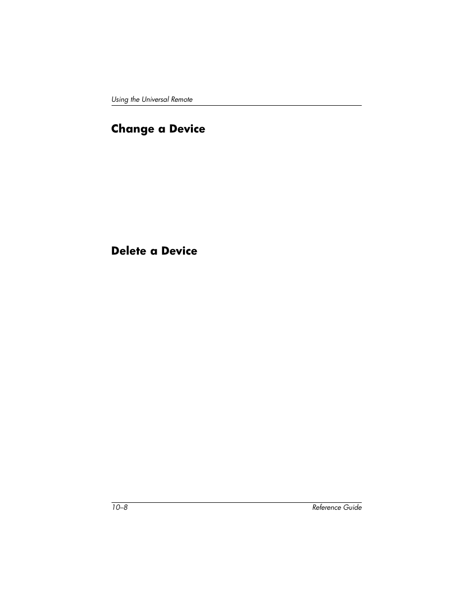 Change a device, Delete a device, Change a device –8 delete a device –8 | HP h5400 User Manual | Page 244 / 273