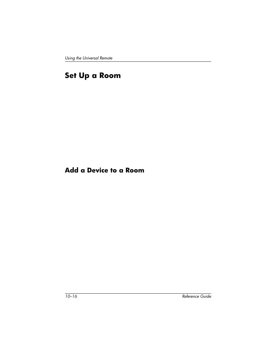Set up a room, Add a device to a room, Set up a room –16 | Add a device to a room –16 | HP h5400 User Manual | Page 252 / 273