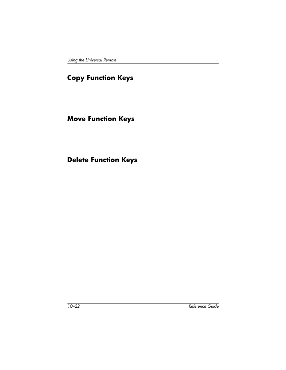 Copy function keys, Move function keys, Delete function keys | HP h5400 User Manual | Page 258 / 273