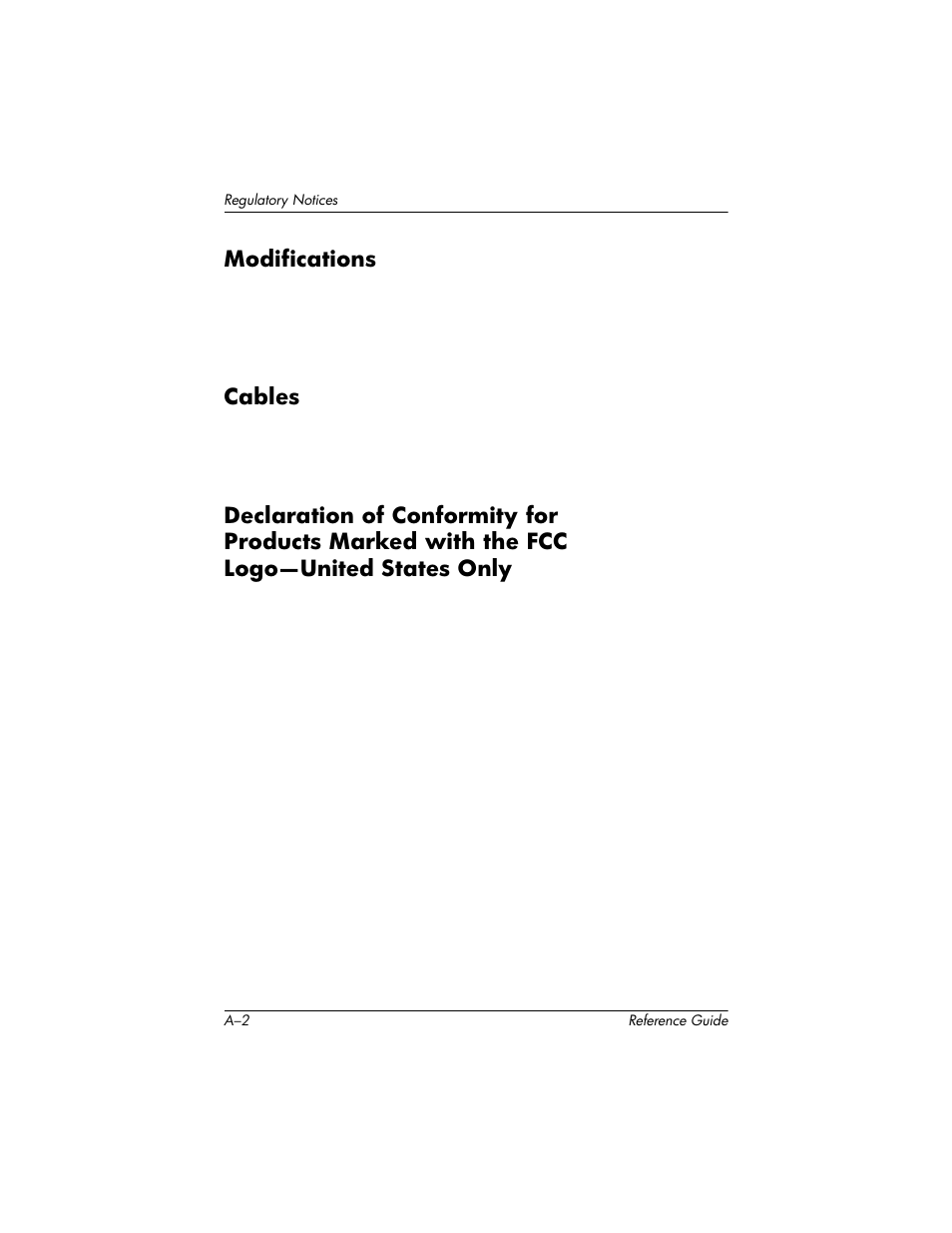 Modifications, Cables | HP h5400 User Manual | Page 260 / 273