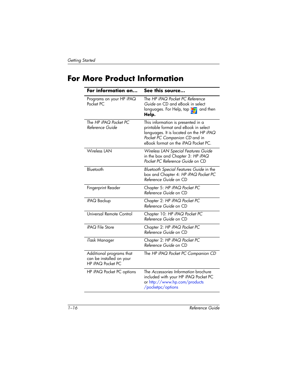 For more product information, For more product information –16 | HP h5400 User Manual | Page 30 / 273