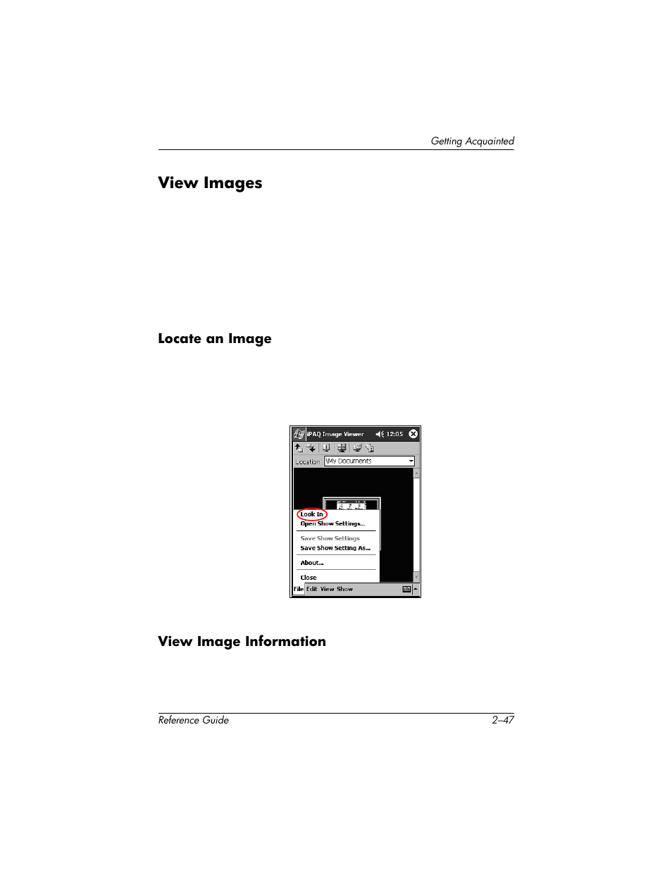 View images, View images –47 | HP h5400 User Manual | Page 79 / 273