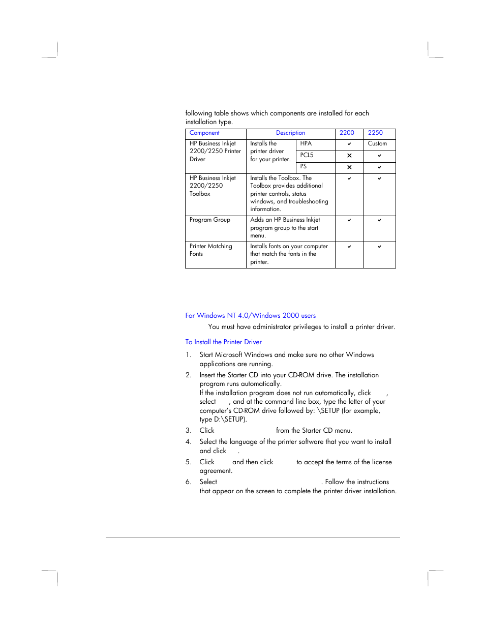 HP 2250 User Manual | Page 22 / 81