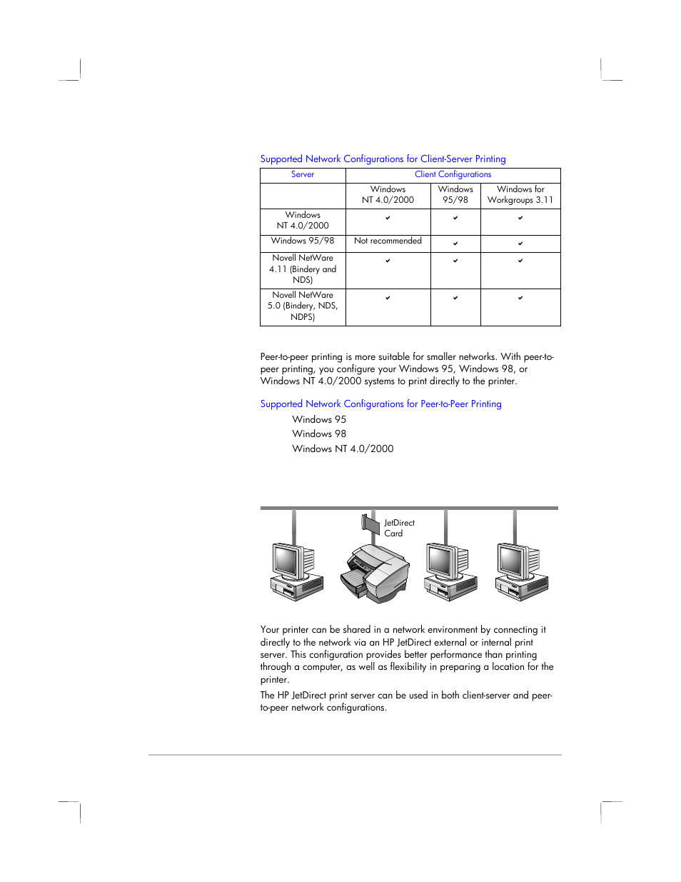 Peer-to-peer configuration | HP 2250 User Manual | Page 28 / 81