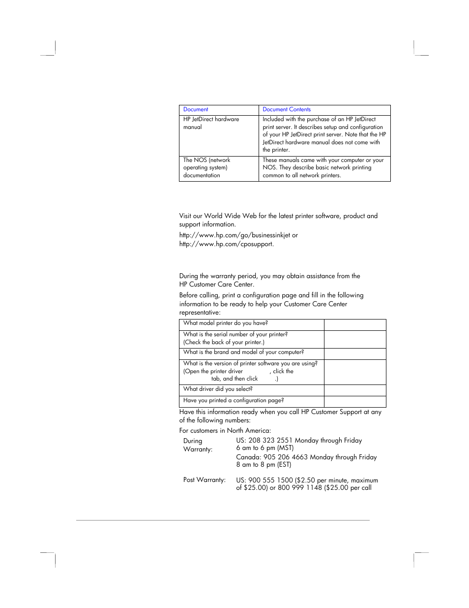 Internet, Hp telephone support | HP 2250 User Manual | Page 55 / 81
