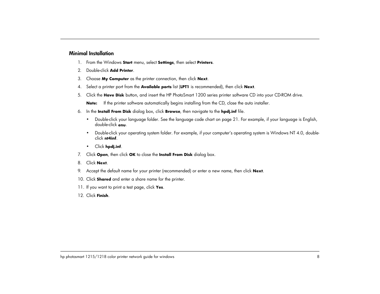 HP 1218 User Manual | Page 10 / 23