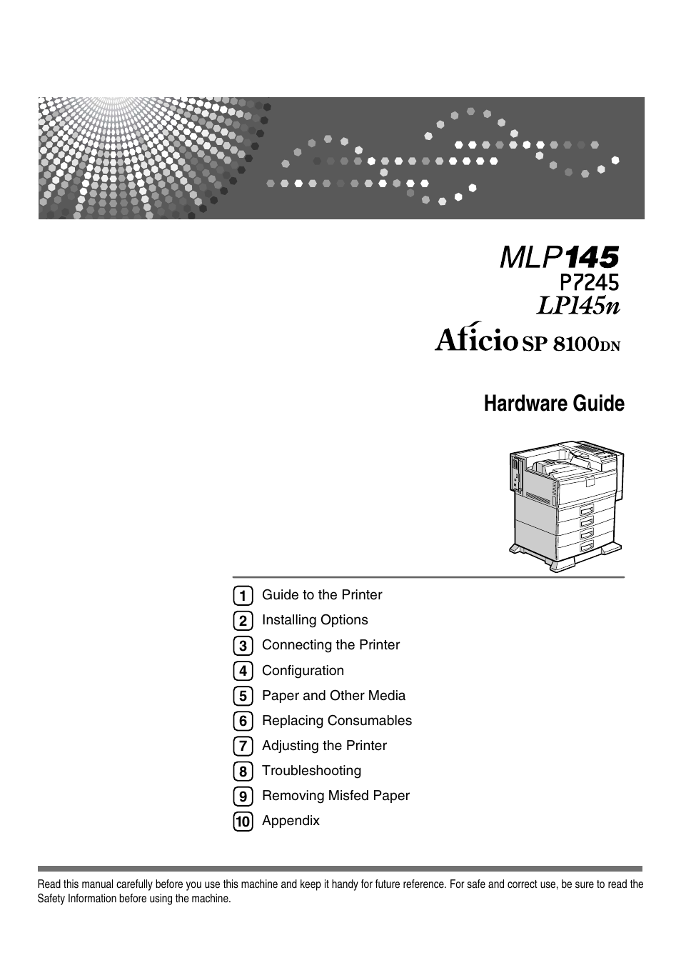 HP AFICIO SP 8100DN User Manual | 157 pages