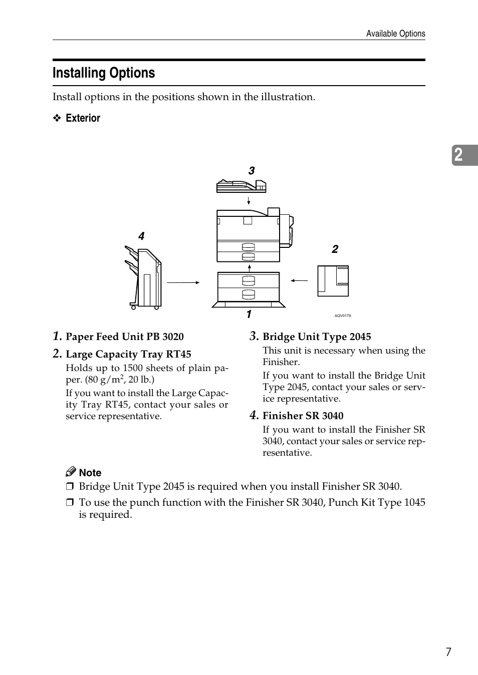 Installing options | HP AFICIO SP 8100DN User Manual | Page 18 / 157