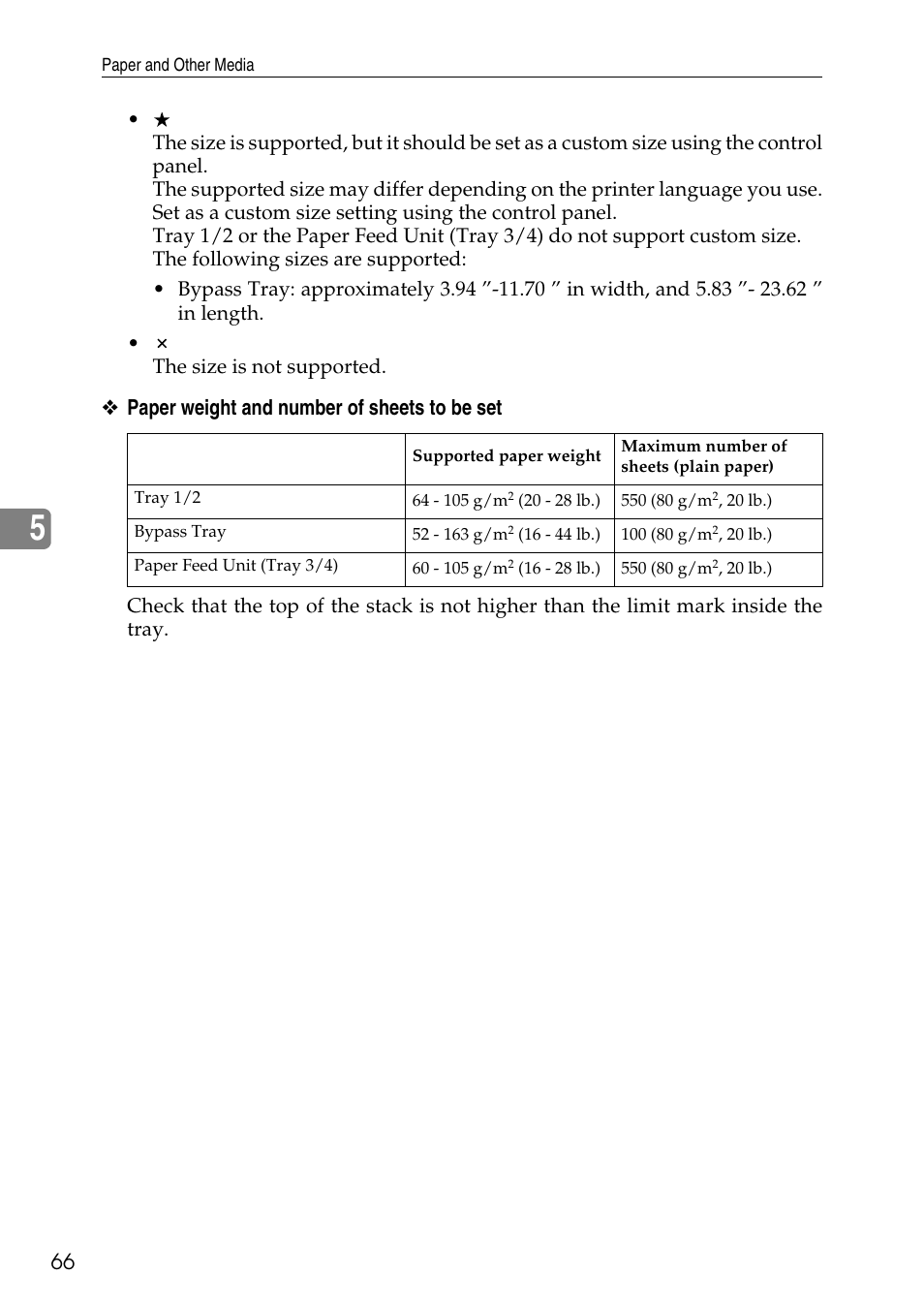 Paper weight and number of sheets to be set | HP AFICIO SP 8100DN User Manual | Page 77 / 157