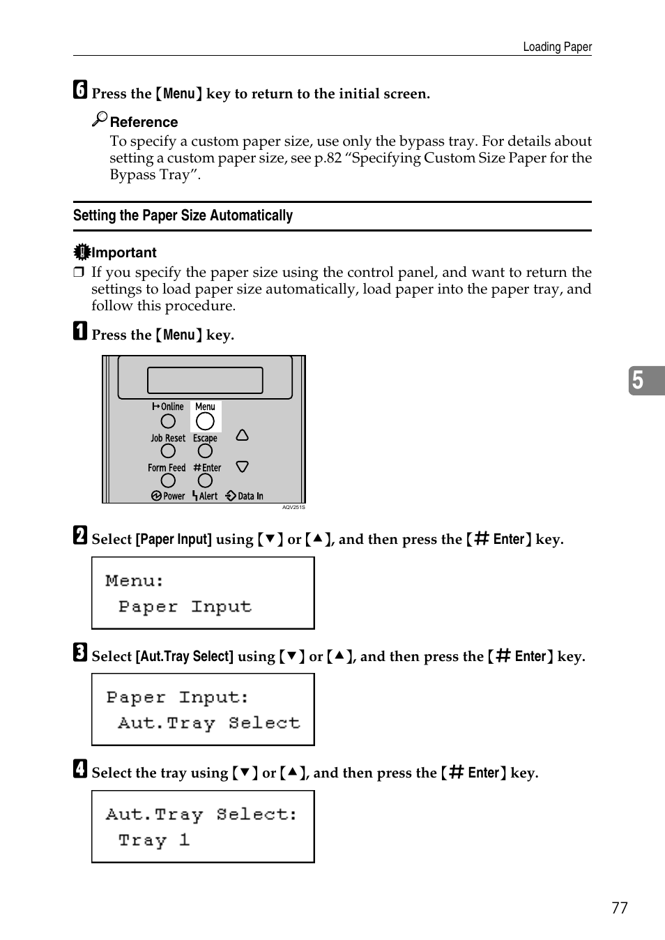 Setting the paper size automatically | HP AFICIO SP 8100DN User Manual | Page 88 / 157