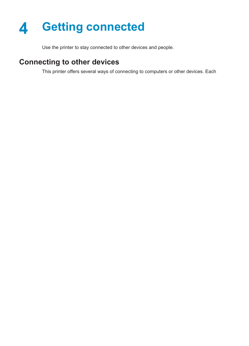 Getting connected, Connecting to other devices | HP 8100 Series User Manual | Page 40 / 78