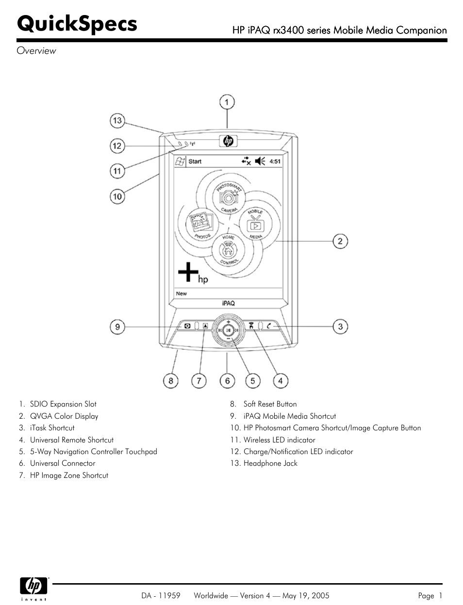 HP IPAQ Mobile Media Companion rx3400 User Manual | 11 pages