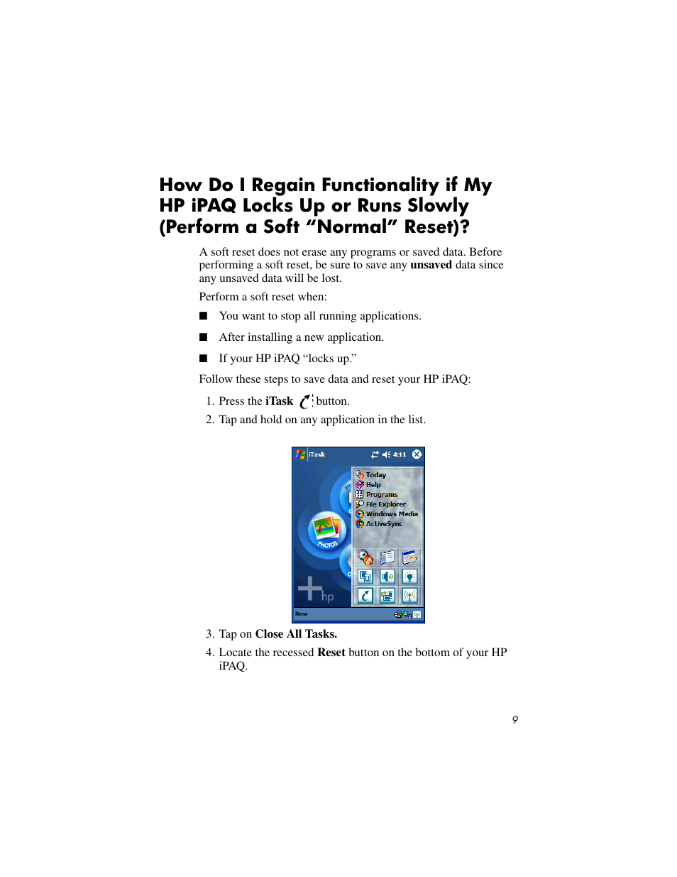 HP IPAQ RX3000 User Manual | Page 13 / 60
