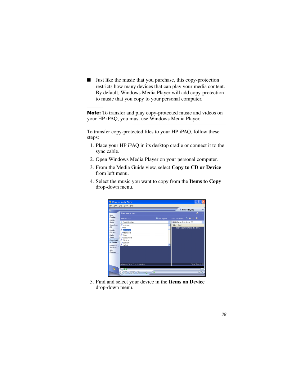 HP IPAQ RX3000 User Manual | Page 32 / 60