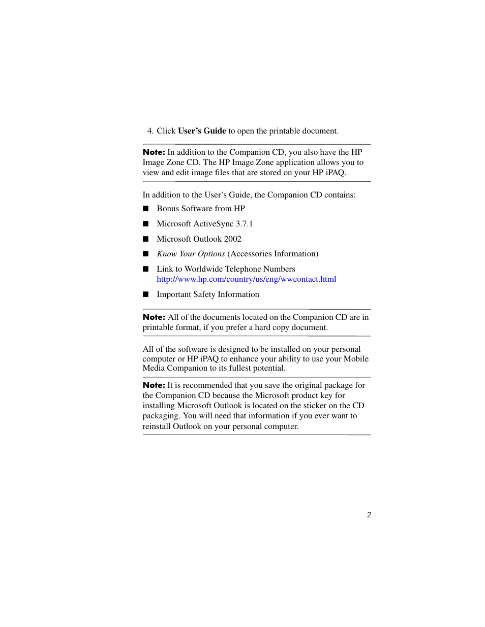 HP IPAQ RX3000 User Manual | Page 6 / 60